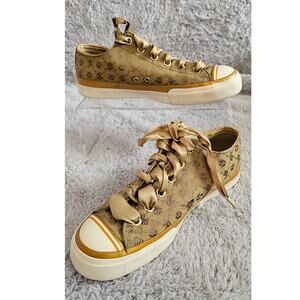 Pro-Keds Low Top Rocawear Casual Lace Up Sneakers Shoes Women Size 8 Gold Active